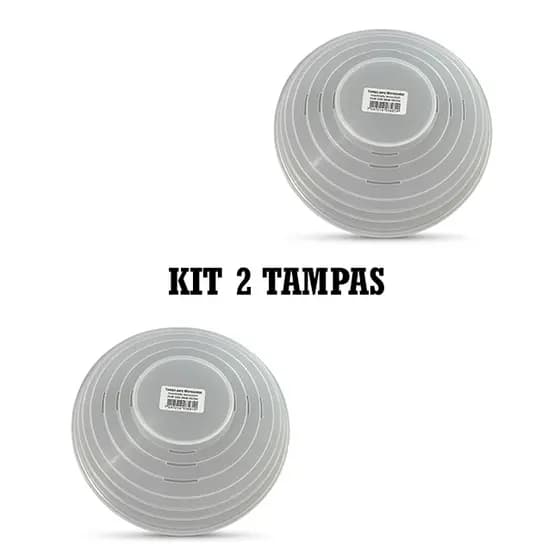 Kit 2 Tampas para Micro-ondas com Saída de Vapor – Leve, Resistente e Transparente