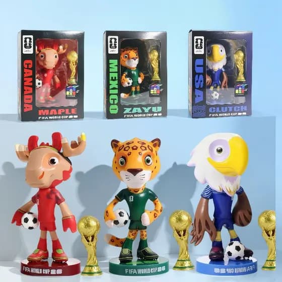2026 Momeijia Copa do Mundo Mercadoria Futebol Mascote Chaveiro Hercules Cup Troféu Pingente Tema Decoração