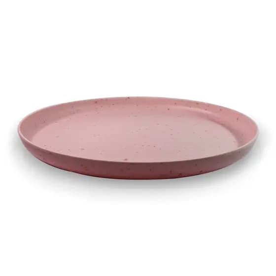 Prato Raso Rosa 27cm Melamina – Prato de Plástico Para Mesa e Refeições