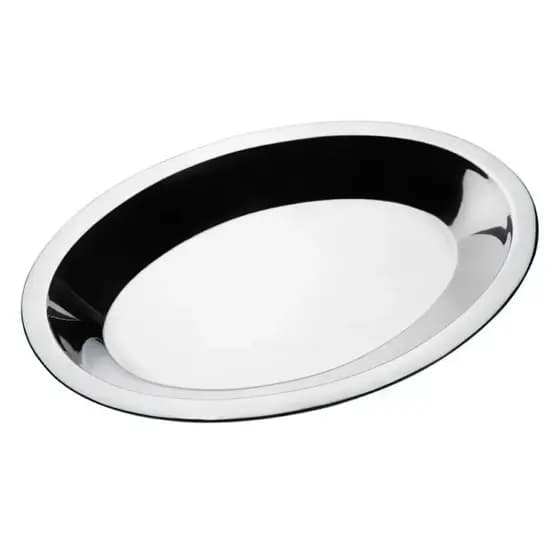 TRAVESSA ASSADEIRA OVAL FUNDA 21CM AÇO INOX PARA ASSADOS RESISTENTE COZINHA CASA NOVA
