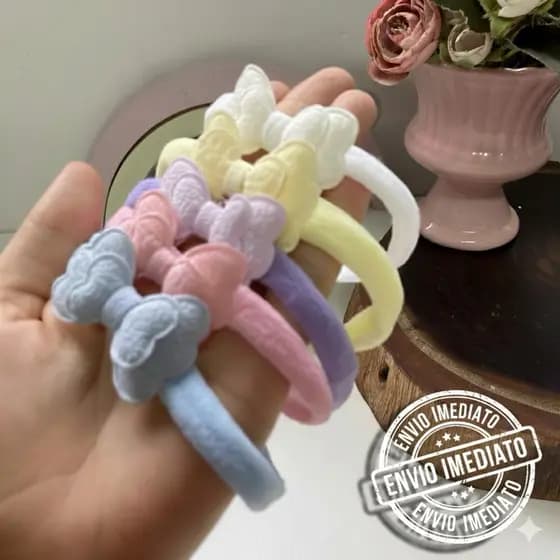 faixinhas ou Individual para cabelo de bebês recém nascidos infantil menina confortável maternidade RN combina vestido