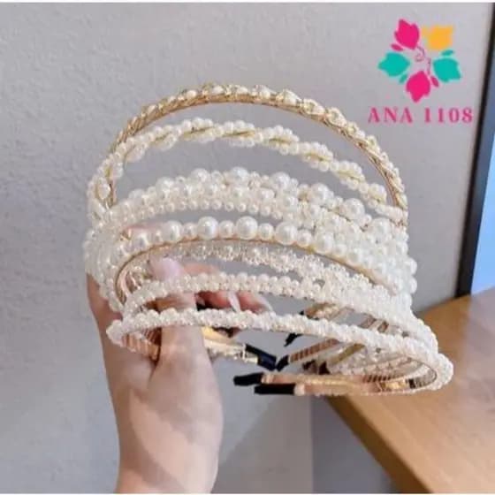 5,10,15 PCS Tiaras Delicada Feminina Lembrancinha Natal Pérola Arco Cabelo(3 modelos diferentes)