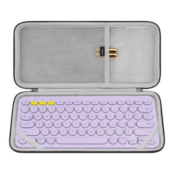 Capa De Teclado Geekria Compatível Com Teclas Pebble 2 K380s/K380 , Bolsa De Viagem Protetora Rígida Para Compacto Peque