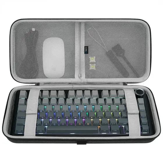Capa De Teclado Geekria De 84 Teclas Compatível Com Keychron K2 HE , MX Mechanic Mini , Teclados Aula F75 Pro , Estojo D