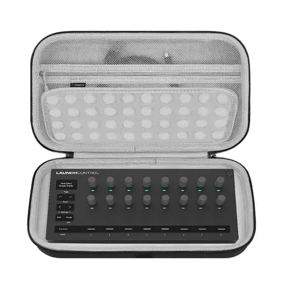 Estojo Rígido GEEKRIA Compatível Com Novation Launch Control 3 , Bolsa De Transporte Para Mixer De Áudio (Cinza Escuro)