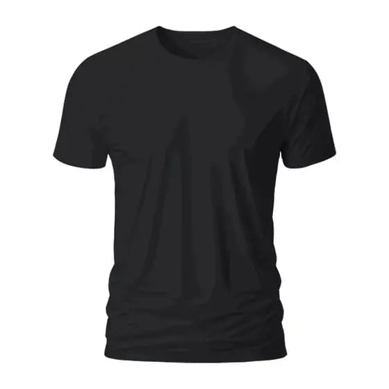Camiseta Masculina Preta Lisa Básica 100% Algodão