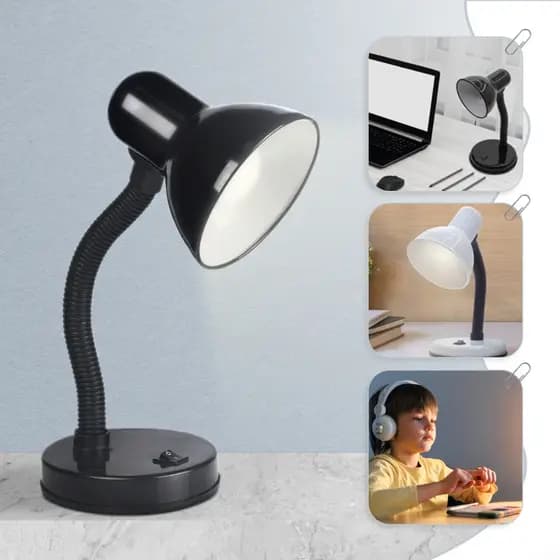 Luminaria De Mesa Com Base Bivolt Leitura Estante Quarto Maquiagem Manicure