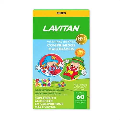 Lavitan Kids Patati Sabor Uva Limão Laranja 60cp