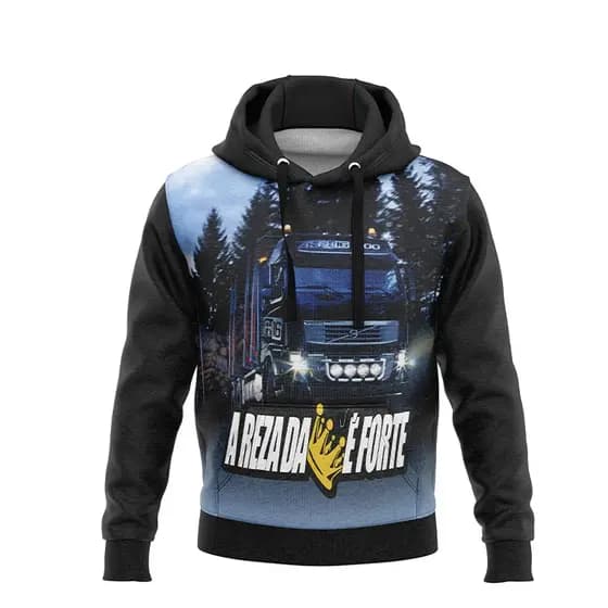 Blusa De Moletom Caminhoneiro Confortável Agasalho Caminhão Carreteiro Canguru Zíper