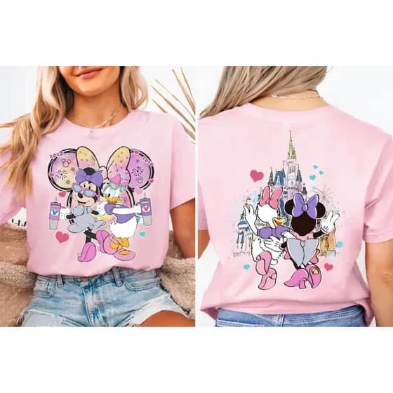 Camisa Disney Minnie Daisy , Mais Feliz Da Terra Do Reino Mágico , Blusas Besties