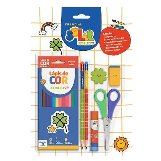 KIT escolar 7 peças LEONORA solar leo&leo