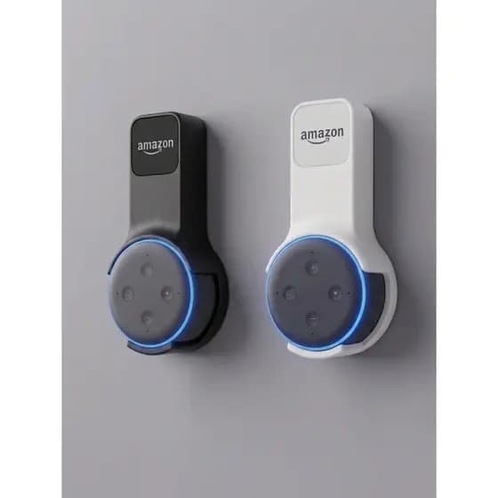Suporte de Tomada para Alexa Echo Dot 3 | Instalação Fácil, Organizador de Cabos e Design Moderno Minimalista