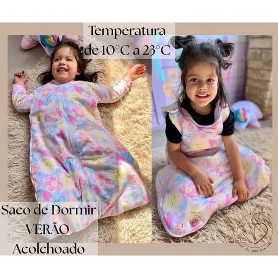 SACO DE DORMIR PARA BEBÊ TOG 2,5 - ACOLCHOADO- VERÃO/MEIA ESTAÇÃO EDREDON INFANTIL BEBÊ ATÉ 18 MESES