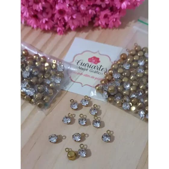 Pingente Strass 1 argola SS24