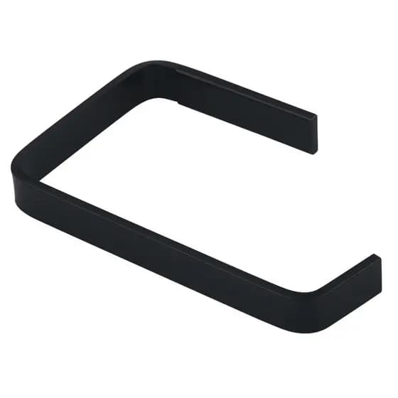 PORTA PAPEL HIGIÊNICO SEMI LUXO QUADRADO DE PAREDE PARA BANHEIRO PRETO FOSCO