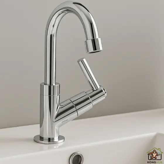 Torneira Banheiro Cuba Lavabo Sofisticada Cromada Abs Lavatório Banheiro