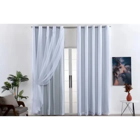 CORTINA BLACKOUT PVC BLECAUTE PARA SALA OU QUARTO COM FORRO VOAL 3,00x2,60MTs