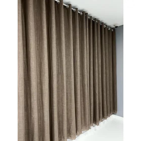 Cortina Gase de linho com forro em blackout blecaute tecido veda luz 100% 3 metros sala quarto 3,00m x 2,60