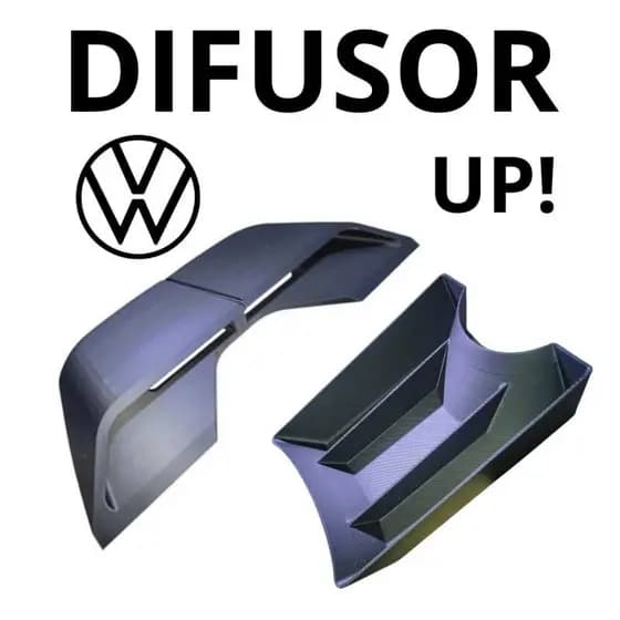 Difusor de Ar Condicionado VW UP TSI MSI 3D | Saída de Ar Central | Acessório para Painel do UP !