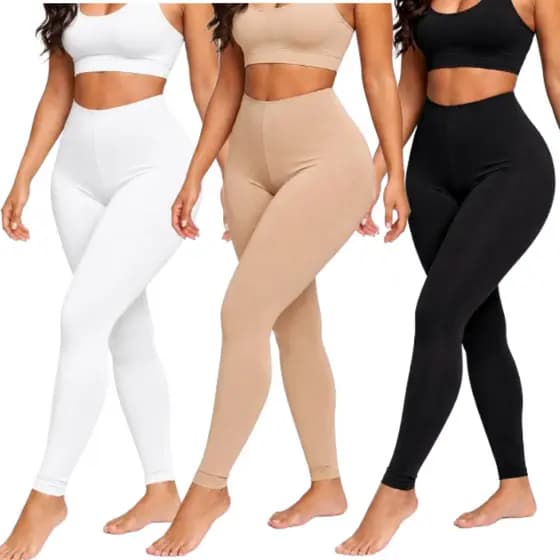 1, 2 ou 3 Calça Anágua Feminina Segunda Pele – Não Marca, Anti Transparência – Branca, Bege e Preta – M G GG