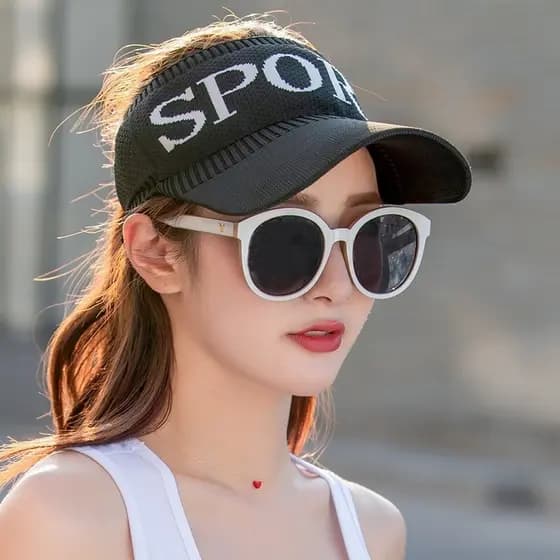 Chapéu/Boné/Viseira Aba Curva Respirável Unissex Protetor Solar Sport - Novo Estilo