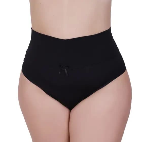 Calcinha Plus Size Cintura Alta Tanga Grande Cós Alto 50 52 54 56 Thamires Plus
