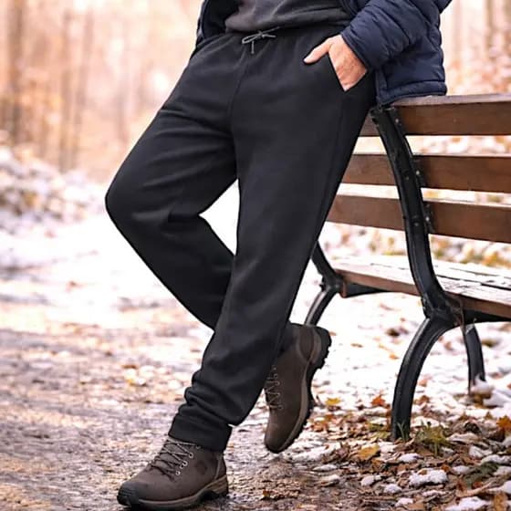 Calça Moletom Masculina Grossa Flanelada Tradicional Inverno Com Bolsos Barra Reta