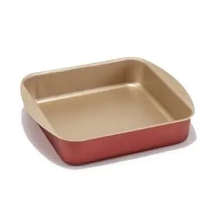 ASSADEIRA QUADRADA ANTIADERENTE CEREJA Nº 01 26x23cm FORMA TABULEIRO BANDEJA TEFLON