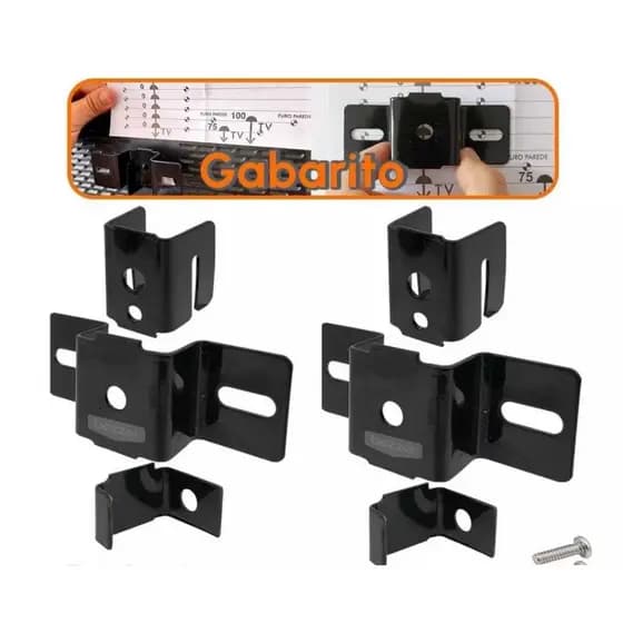 Suporte Tv Lcd, Led, 4k chapa aço reforçada com gabarito