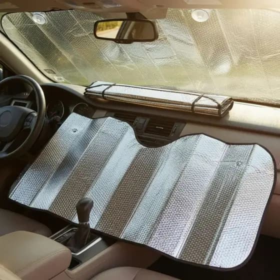Protetor Solar Para-brisa Automotivo Dobrável Térmico Refletivo Bloqueia Calor e Raios UV