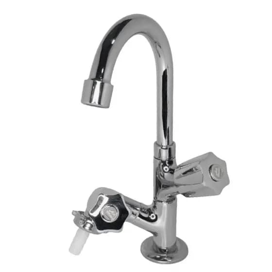 Torneira De Mesa Bica Móvel Saída P/ Maquina C-50 1/4 De Volta Cozinha Área Externa