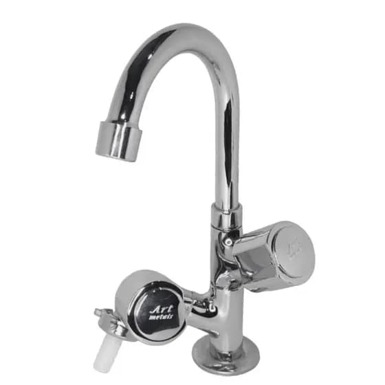 Torneira De Mesa Bica Móvel Saída P/ Maquina C-40 1/4 De Volta Cozinha Área Externa