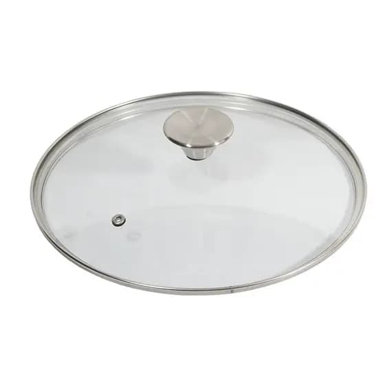 Tampa de Vidro Temperado Panela N22 Com Pomel Inox