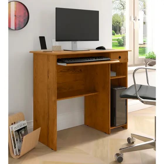 Mesa de Computador Com Gaveta Espaço para Teclado E CPU Escrivaninha Viena EJ Móveis