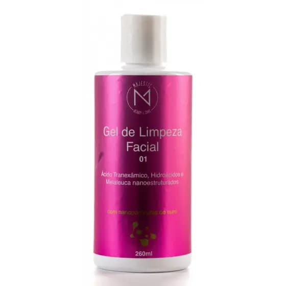 Gel de Limpeza Facial Hipoalergênico, Anti Acne e Clareador para Melasma 260ml com Controle de Oleosidade e Manchas