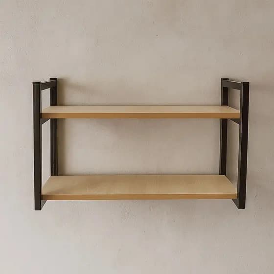 Nincho Prateleira dupla estilo industrial para decoração tamanhos e cores