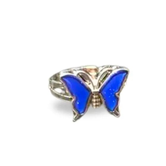 Anel do Humor Borboleta Muda De Cor Fada Mariposa Bicudos