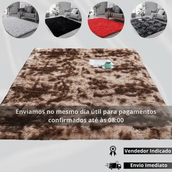 Tapete Sala Quarto Peludo 2,00 X 1,50 Mtr Felpudo Grande