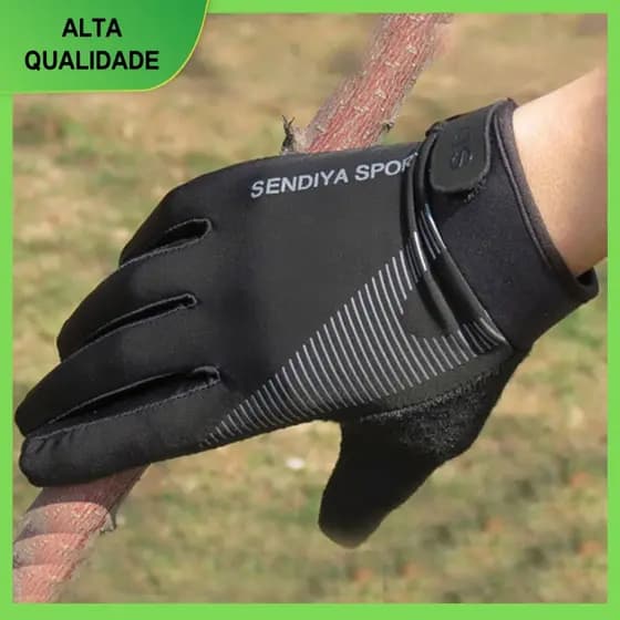 1 Par De Luvas Para Bicicleta De Dedo Inteiro Touchscreen Antiderrapante MTB/Esportivas Ao Ar Livre Respirável