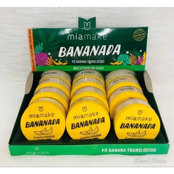 BOX PÓ BANANA Mia make C/12 unid Atacado Bananada Novo