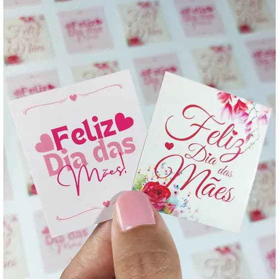 Mini Cartão Tag Feliz Dia das Mães Cliente Presente Encomenda