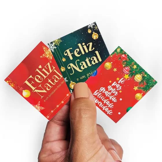 Mini Cartão Tag Feliz Natal Agradecimento Cliente Encomenda Cartão