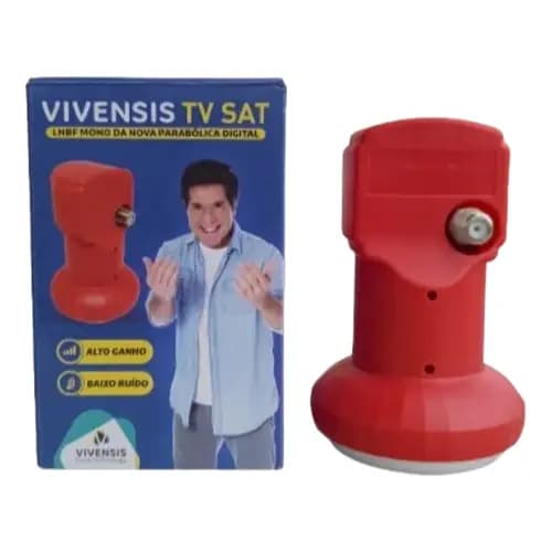 LNBf Mono Vivensis TV SAT – Nova Parabólica Digital 🚀 Sinal forte e estável para sua TV digital!