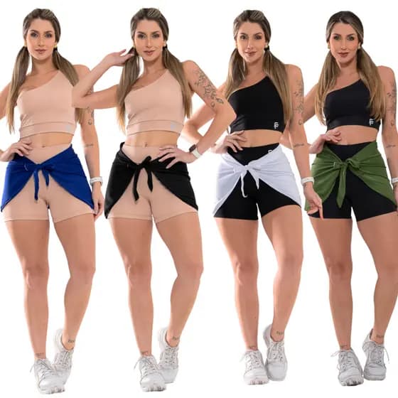 Kit 4 Tapa Bumbum Roupas de Academia Feminino Ginastica Corrida
