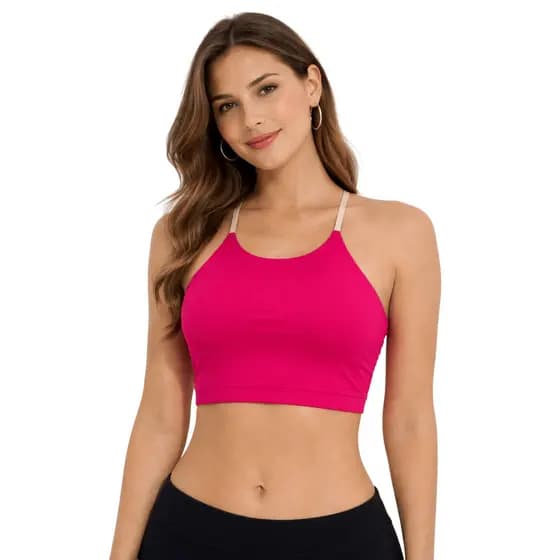 Top Fitness Feminino em Poliamida para Academia e Treinos top Esportivo