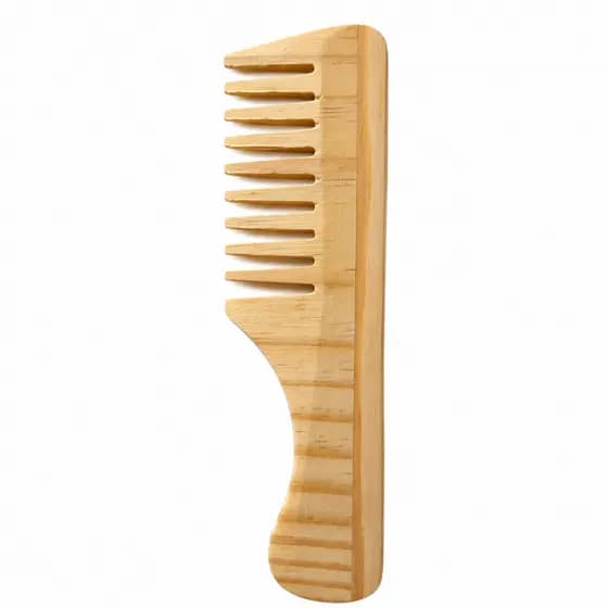 Pente De Madeira De Lei Para Barba E Cabelo Antiestatico