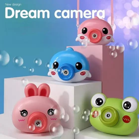Crianças bubble maker golfinho som e luz câmera música brinquedos elétricos luz bubble maker automático