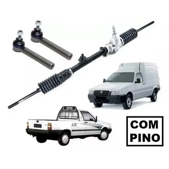 Caixa Direção+ Terminal C/ Pino Fiorino 1996 1997 1998 1999
