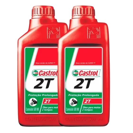 Óleo Lubrificante Mineral 2T 2 Unidades 500ml | Castrol