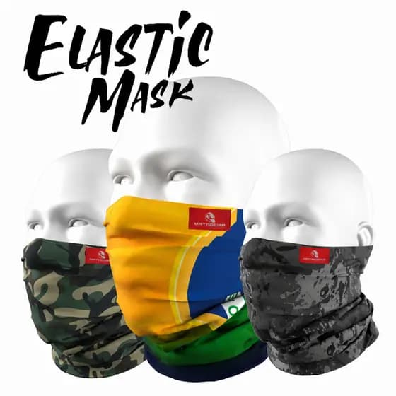 Bandana Máscara Pesca Tubneck Buff Matadeira Cores Diversas Camuflado Cinza Copa Brasil